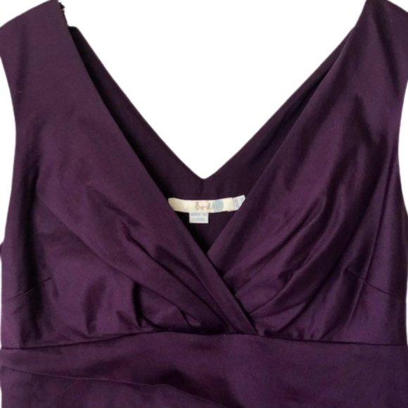 Boden Purple Plum Smart Shift WH251 Sleeveless Cotton - 6L - Picture 3 of 10